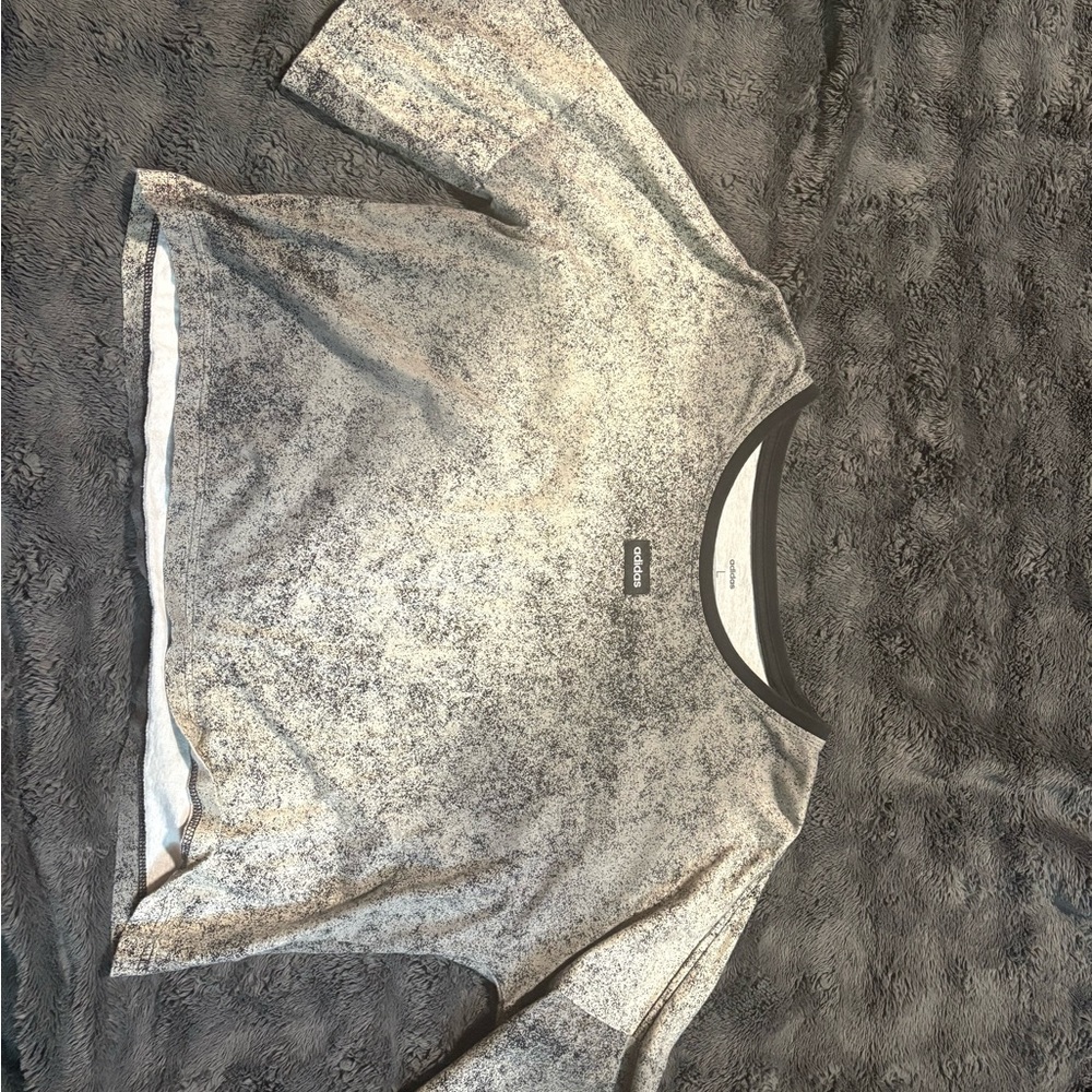 adidas Gray and Black Crop Top